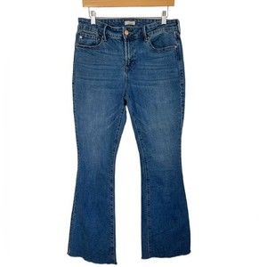 Dear John Raw Hem Flare Leg Casual Western Rodeo High Rise Jeans